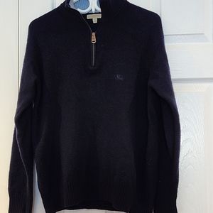 BURBERRY half -zip  sweater long sleeve embroidery logo size s